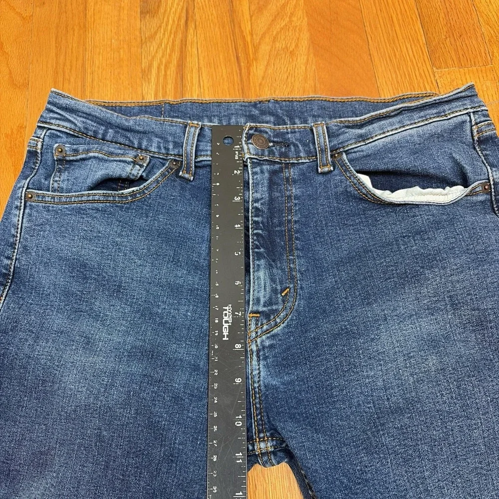Levis 506 Jeans Mens 33x32 Blue Regular Fit Straight Stretch Denim‎ Medium Wash